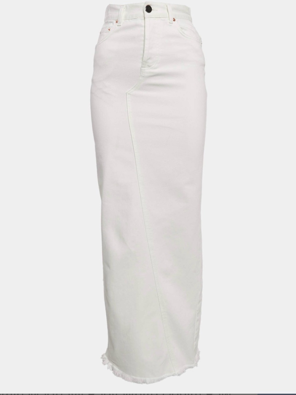 ♥️ NWT Raey White Denim Raw Edge Detail Maxi Skirt